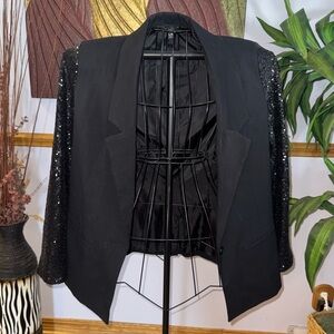 Black Sequin Blazer